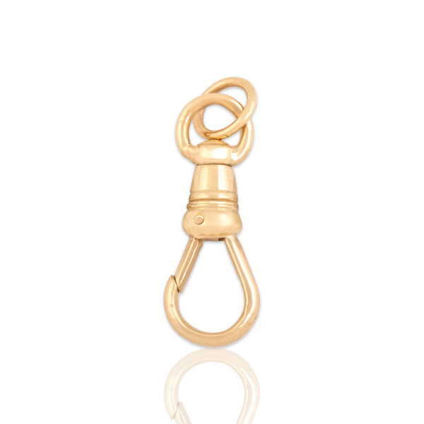 Antique 14k Yellow Gold Swiveling Dog Clip Charm Holder Charm / Pendant