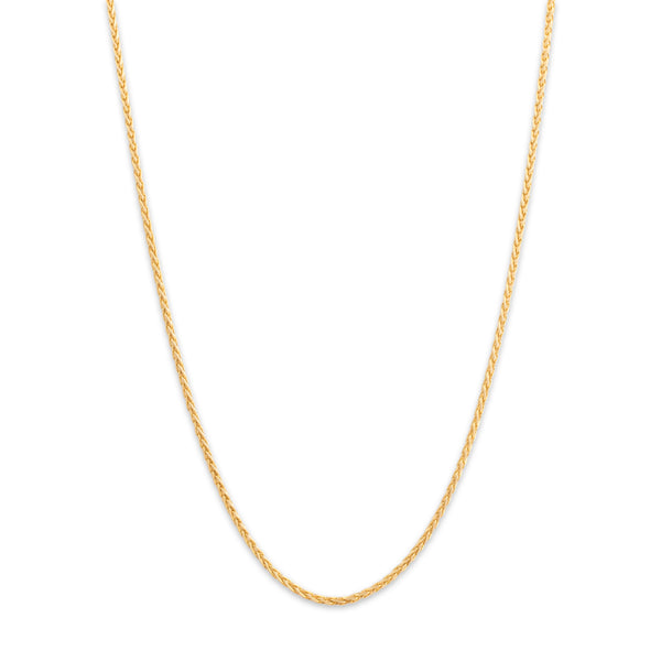 Vintage Italian 14k Yellow Gold 1.5mm Classic Long Wheat Chain 30.25