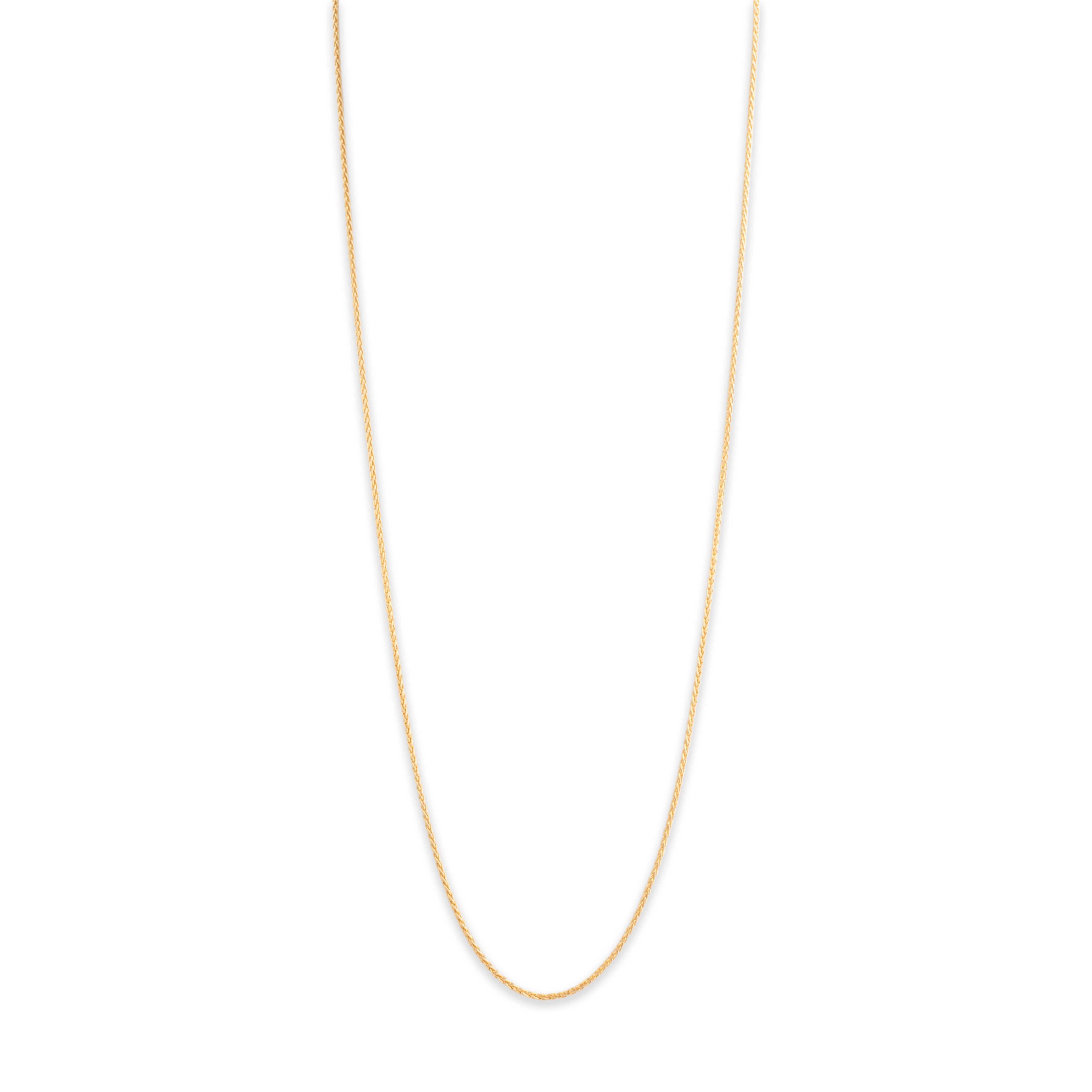 Vintage Italian 14k Yellow Gold 1.5mm Classic Long Wheat Chain - detail view #1