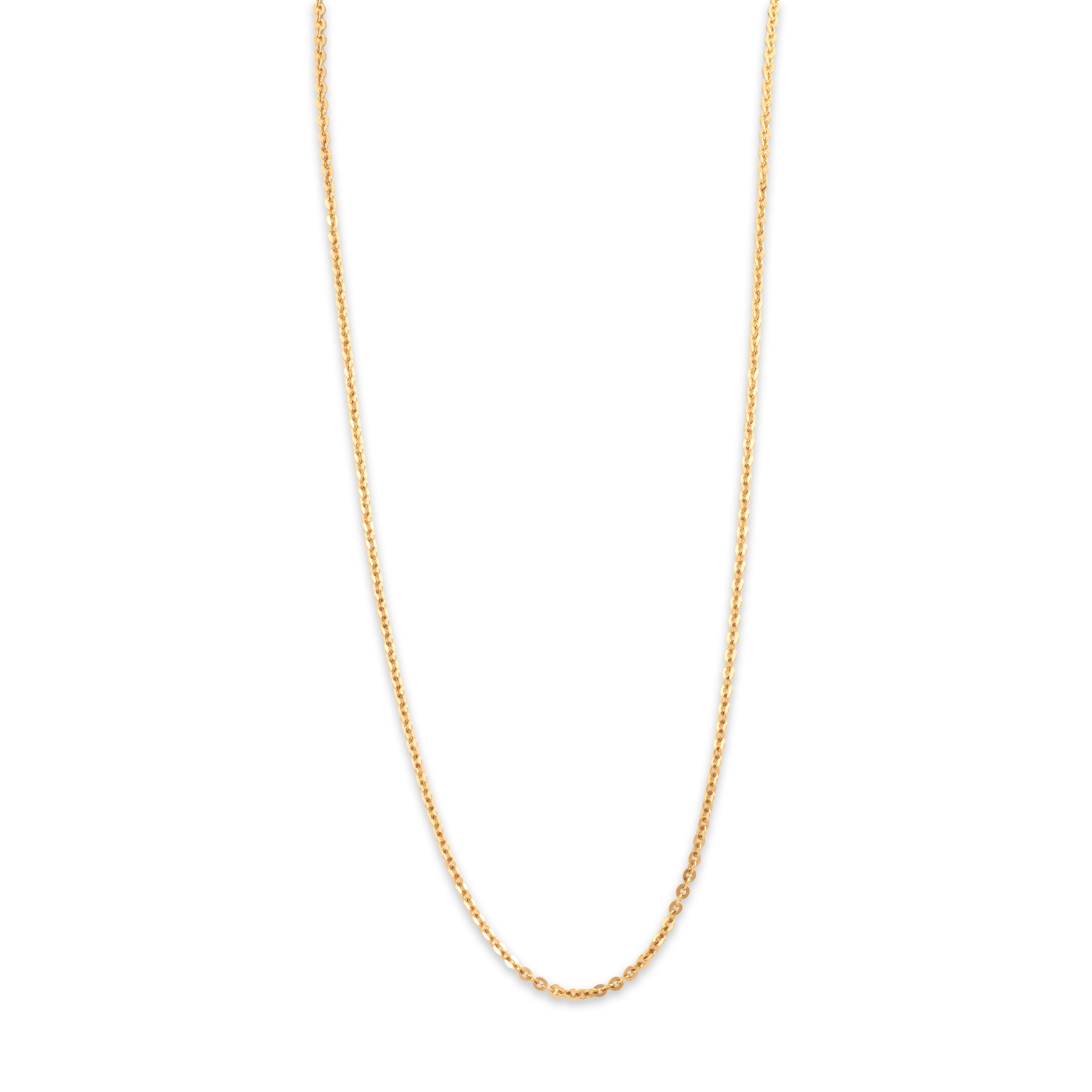 Vintage Italian 18k Yellow Gold 3mm Bold Disc Cable Chain - detail view #1