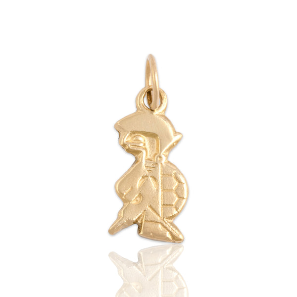 Vintage 14k Yellow Gold Swashbuckling Pirate Turtle Charm / Pendant