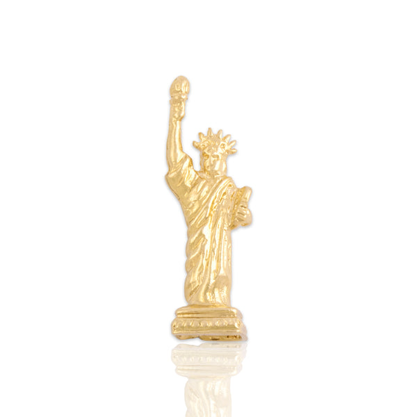 Vintage 14k Yellow Gold Majestic Statue Of Liberty Charm / Pendant