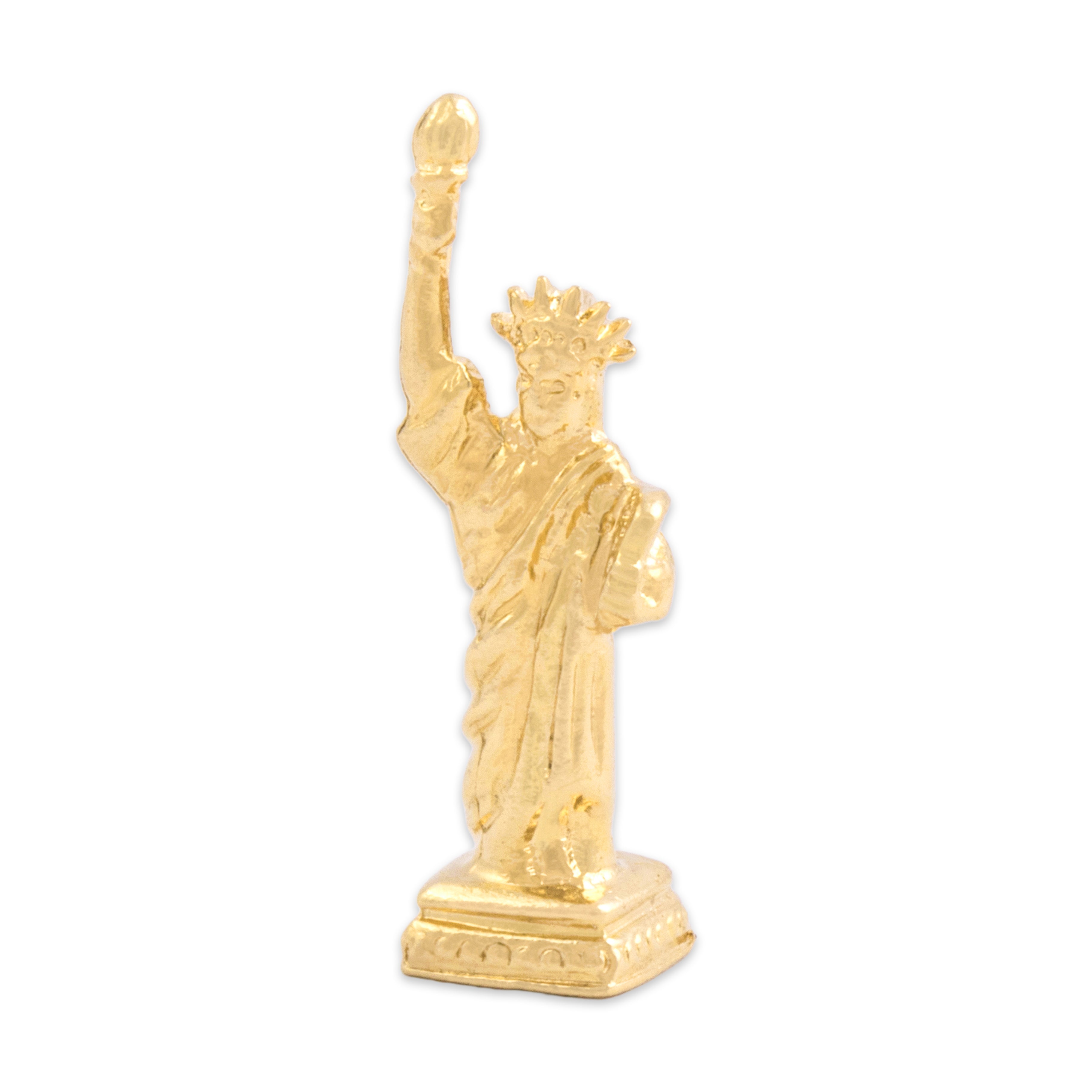 Vintage 14k Yellow Gold Majestic Statue Of Liberty Charm / Pendant