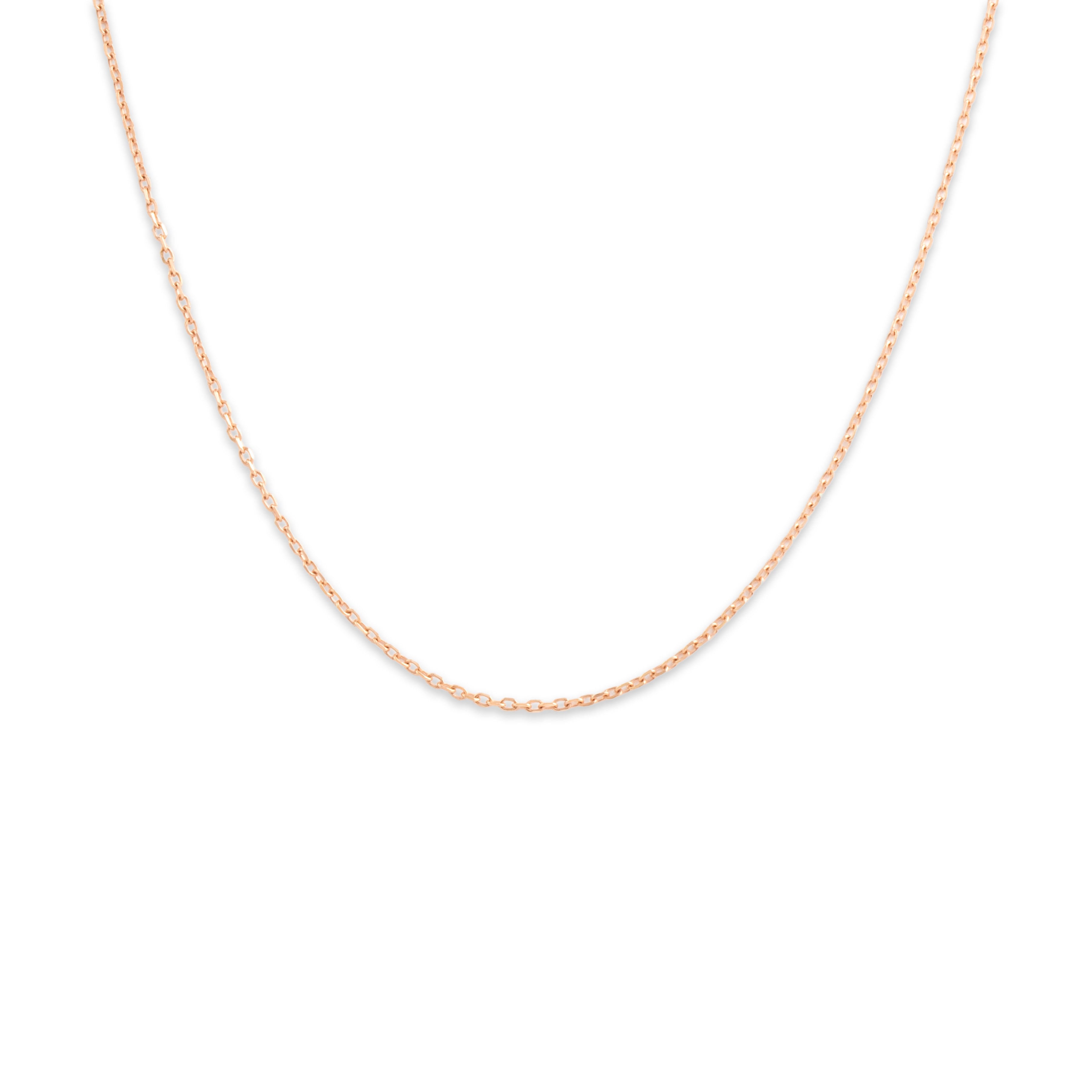 Vintage 10k Rose Gold 1.1mm Dainty Adjustable Cable Chain - detail view #1