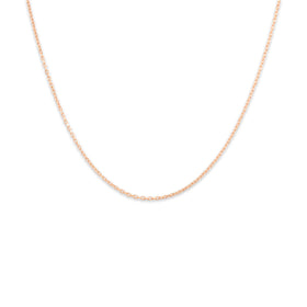 Vintage 10k Rose Gold 1.1mm Dainty Adjustable Cable Chain 16-18"