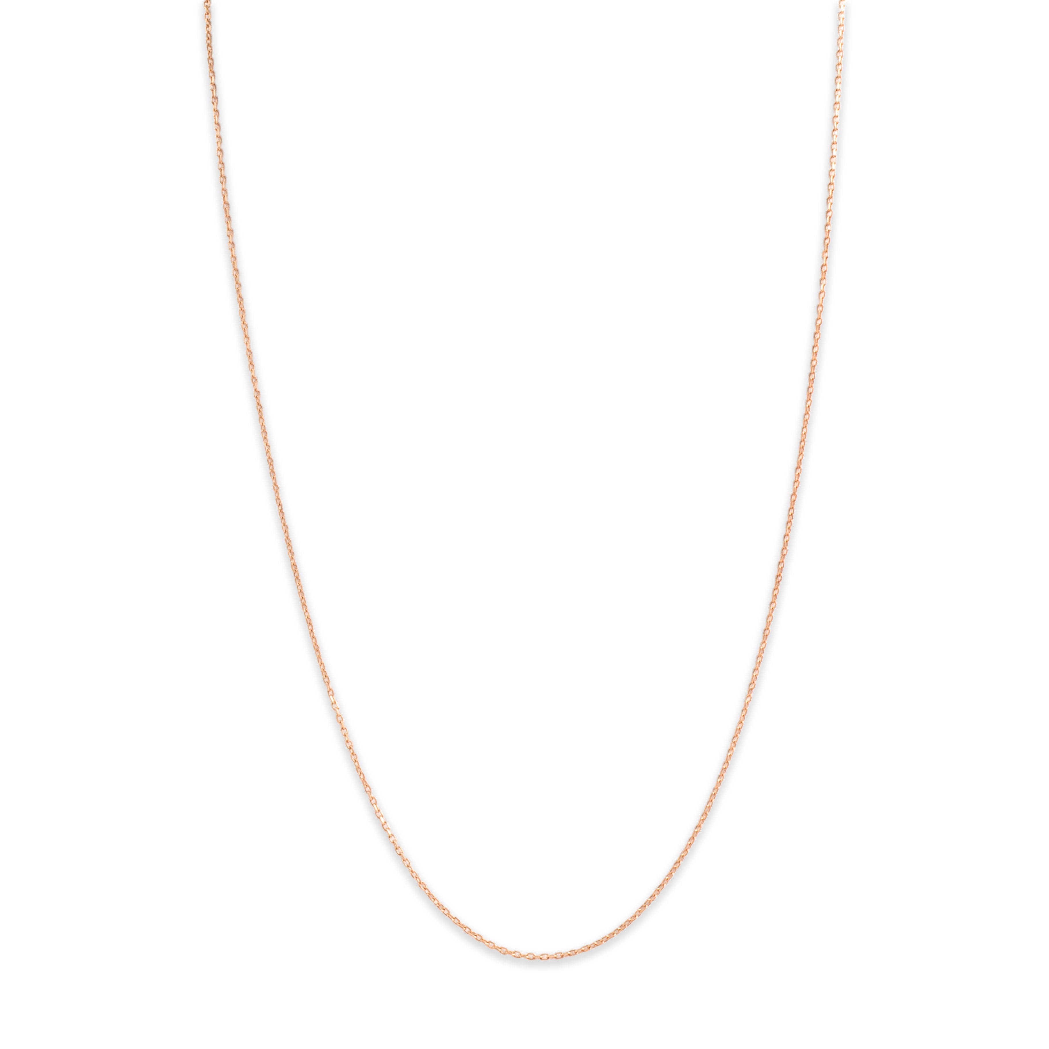 Vintage 10k Rose Gold 1.1mm Dainty Adjustable Cable Chain - Close-up view