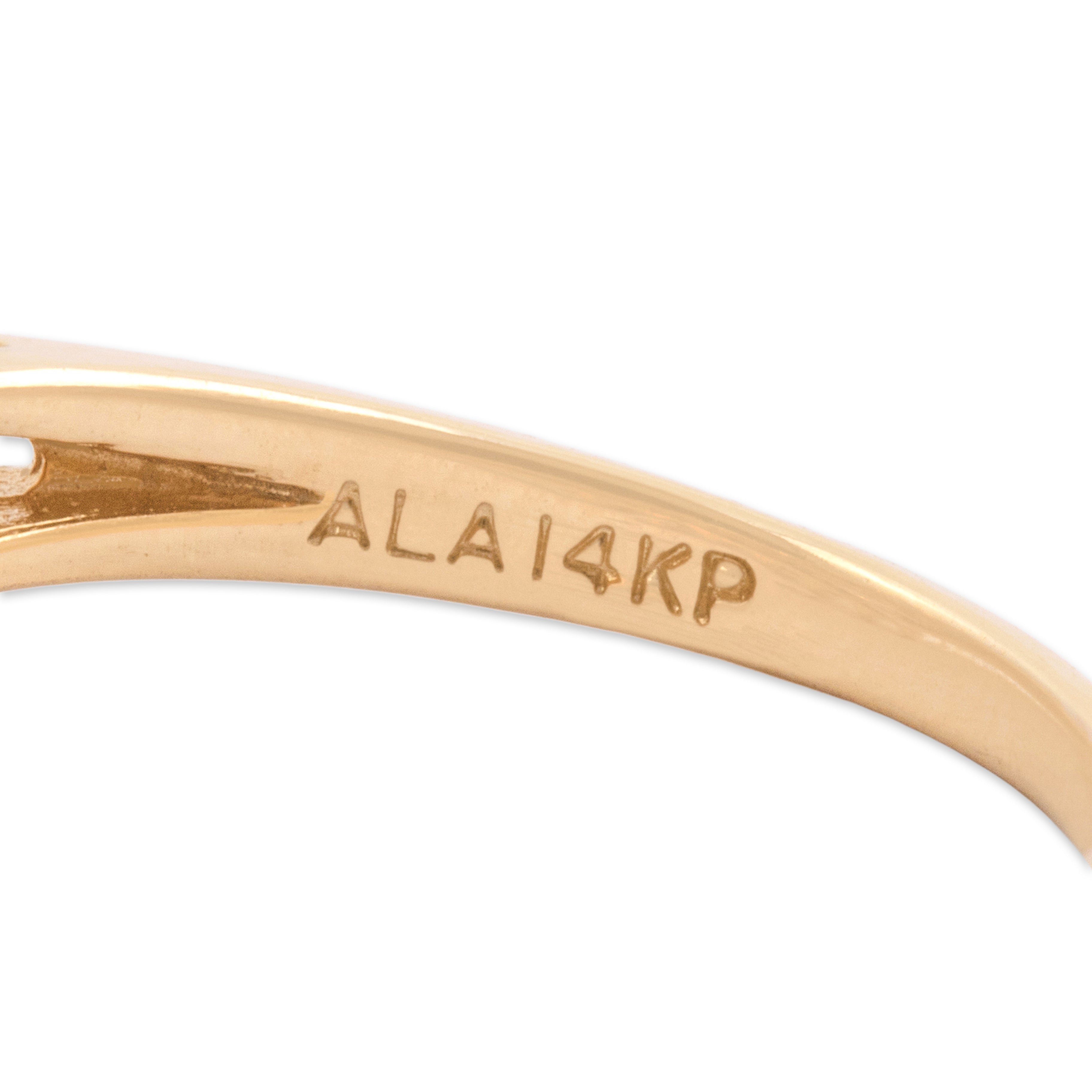 Vintage 14k Yellow Gold .8cttw Diamond Sparkling Graduated Double Row Ring - Hallmark view
