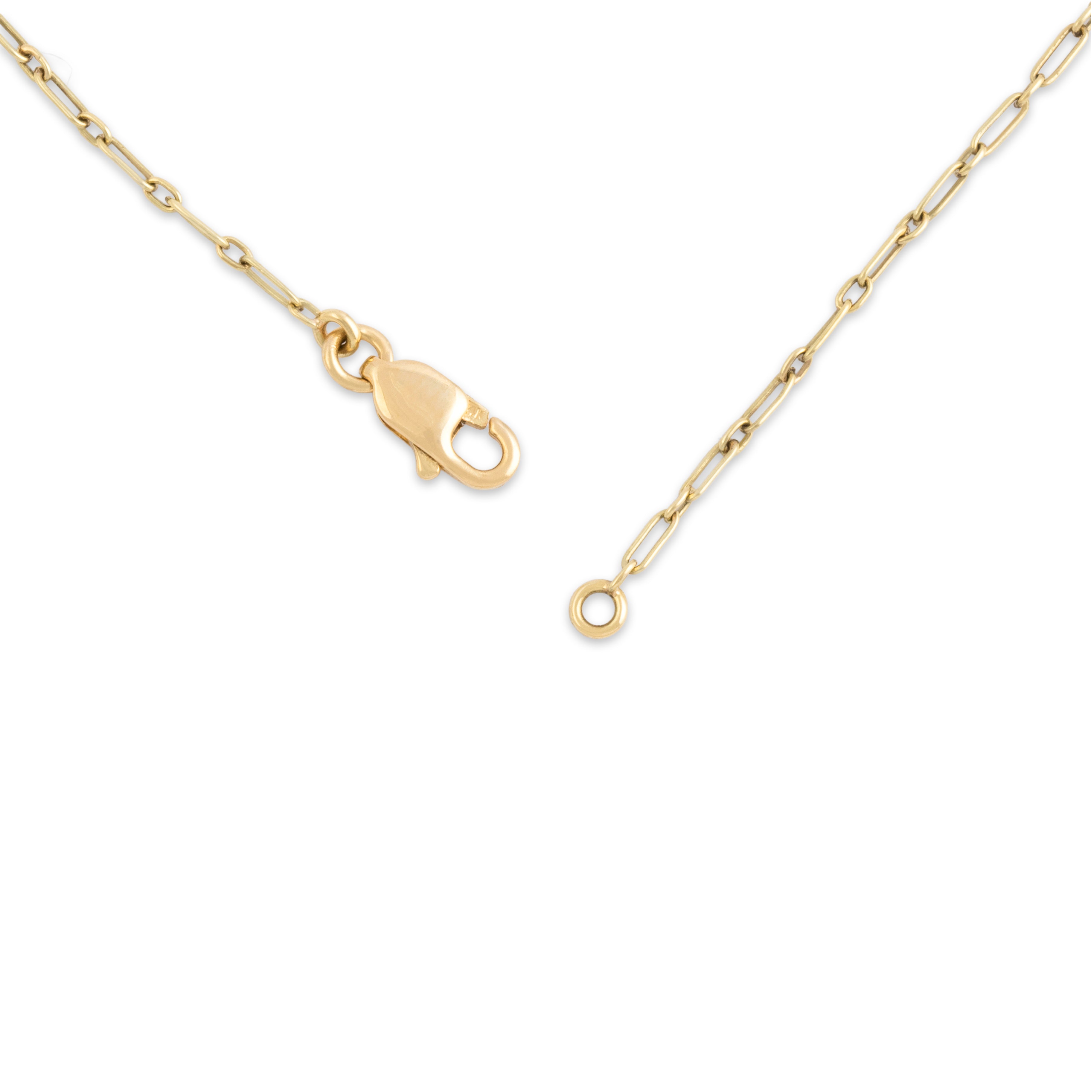 Antique Art Nouveau 14k Yellow Gold 1.15ct Citrine Pearl Dainty Elongated Lavalier Drop Necklace - clasp view