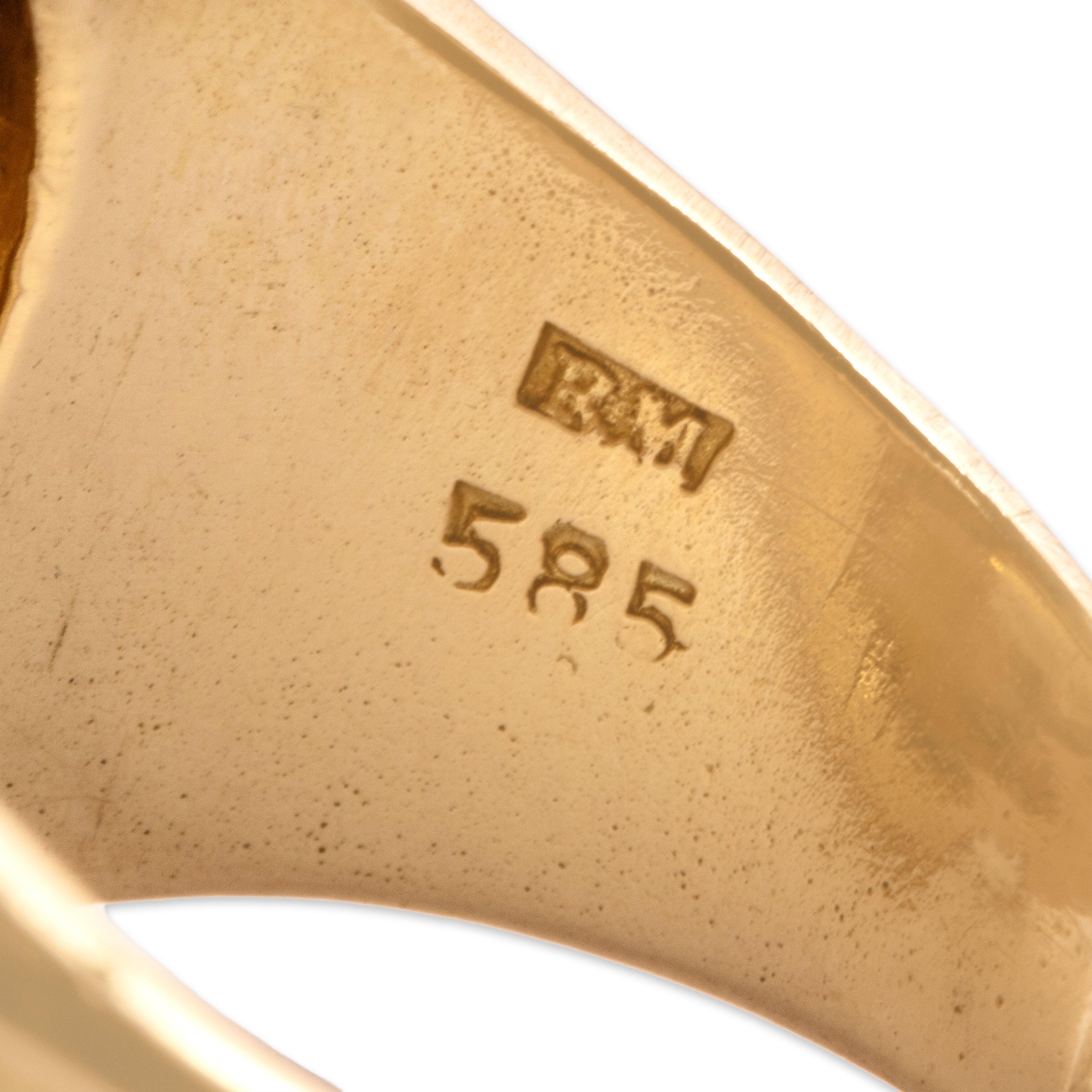 Vintage 14k Yellow Gold Chunky Ornate Monogrammed 