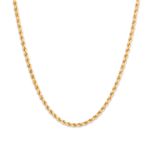 Antique Victorian Heavy 14k Yellow Gold 2.5mm Wheat Chain 27.5