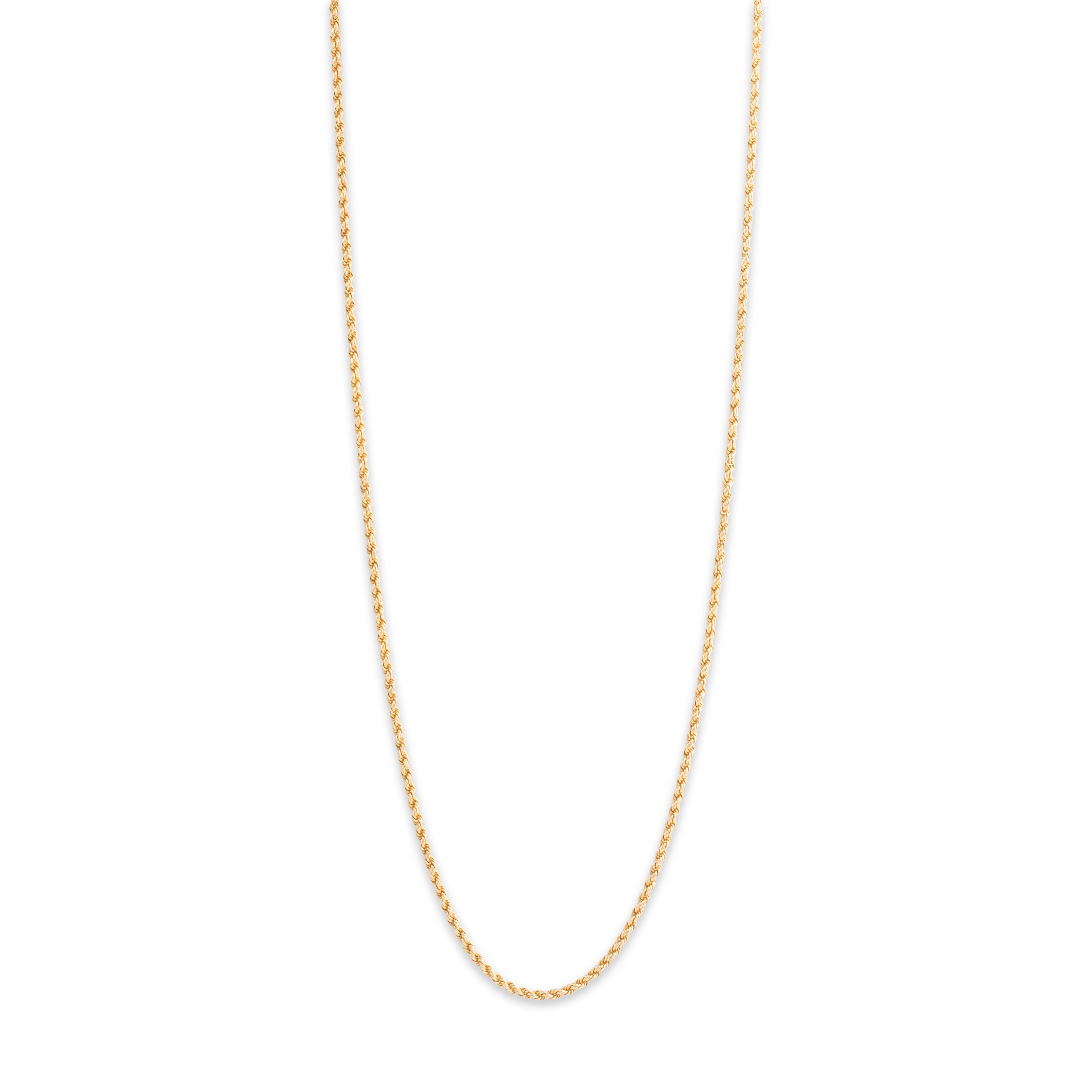 Antique Victorian Heavy 14k Yellow Gold 2.5mm Wheat Chain - detail view #1
