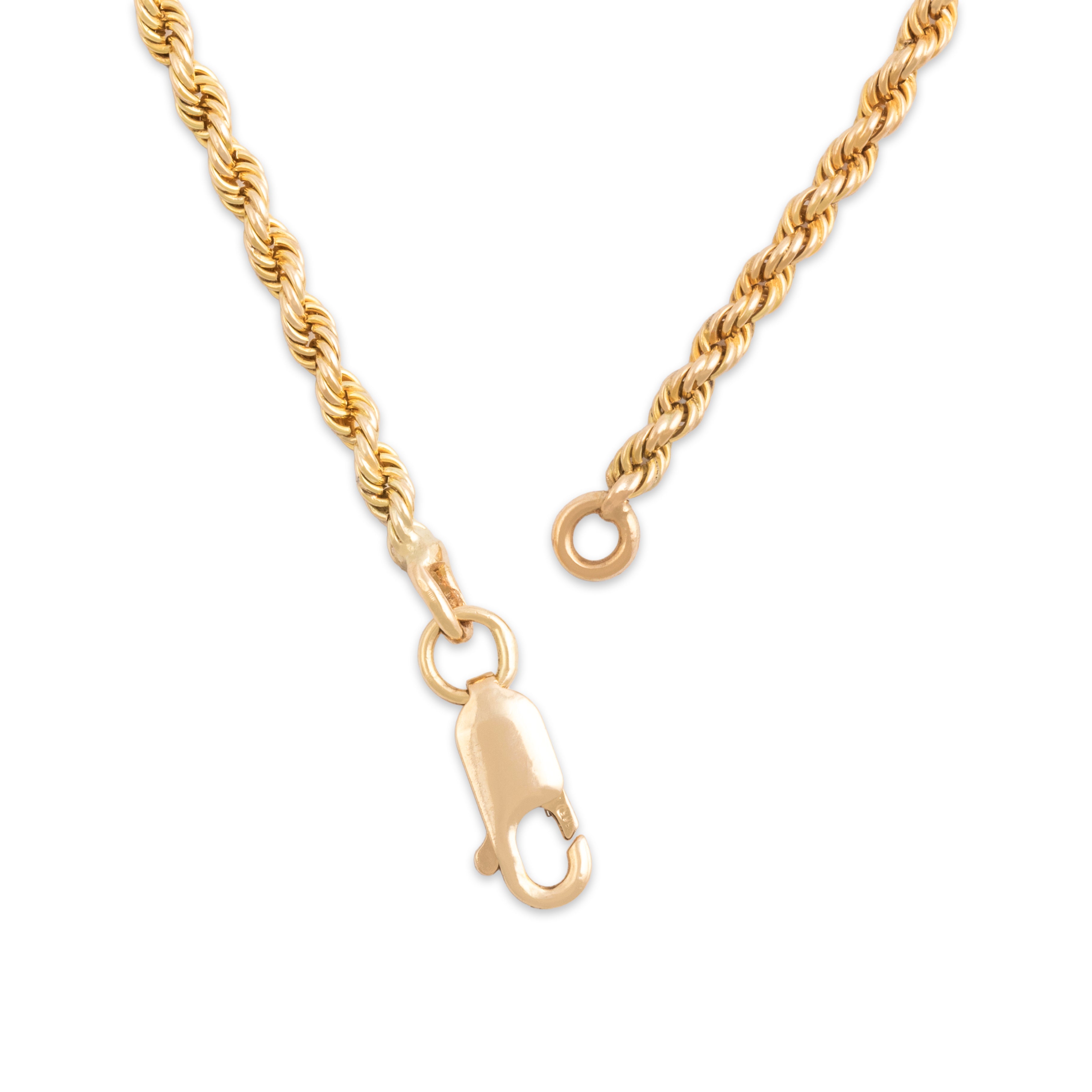 Antique Victorian Heavy 14k Yellow Gold 2.5mm Wheat Chain - clasp view