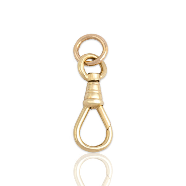 Antique 8k Yellow Gold Swiveling Functional Dog Clip Charm Holder Pendant