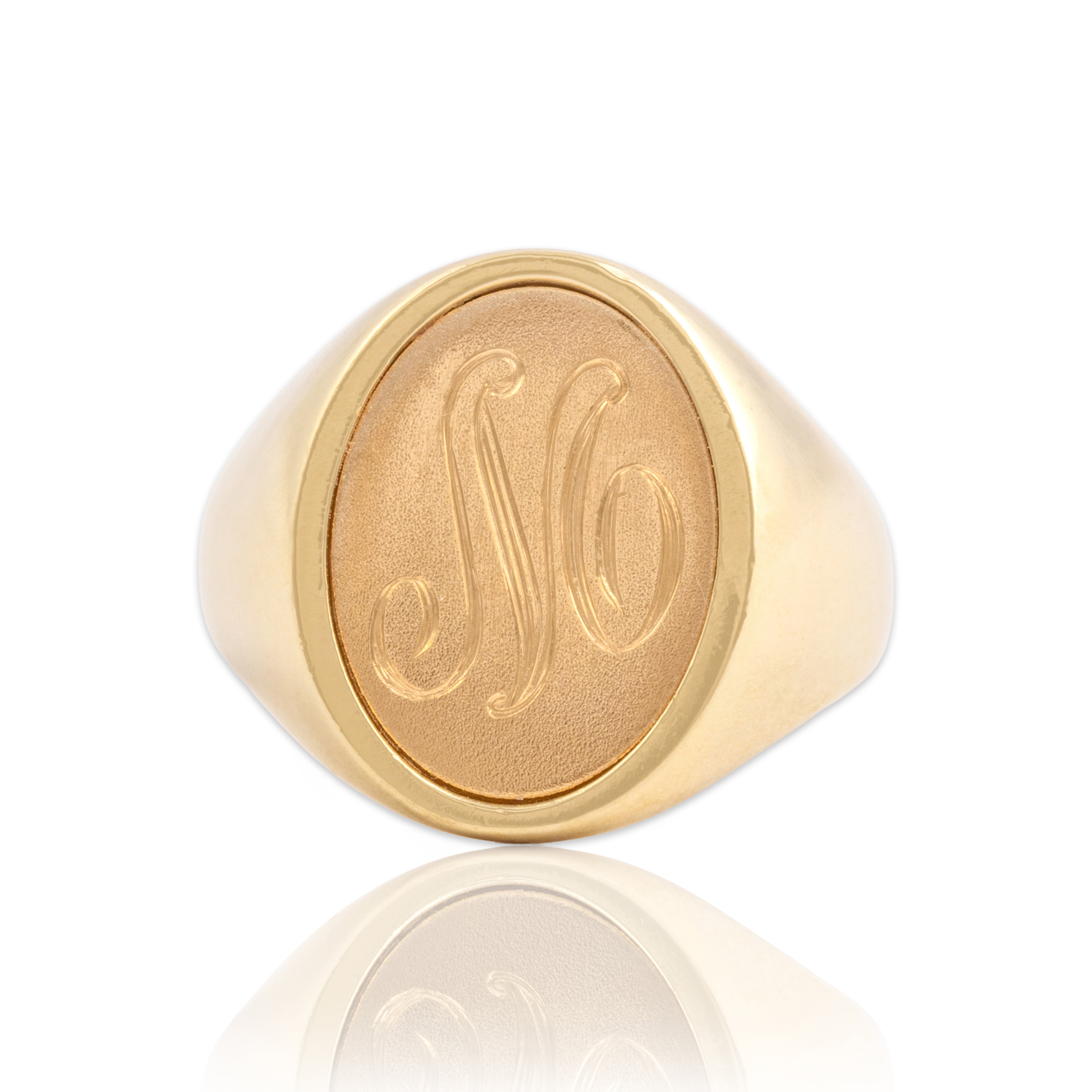 Vintage 14k Yellow Gold Scrolling Monogram 
