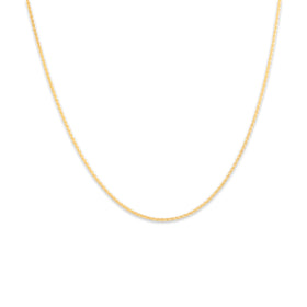 Vintage Lightweight 14k Yellow Gold 1mm Sparkling Wheat Chain 18"