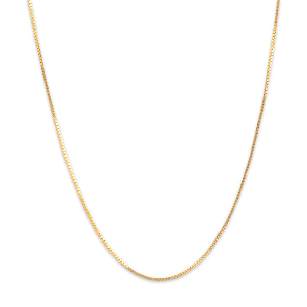 Vintage Italian 14k Yellow Gold .8mm Shining Everyday Box Chain 20