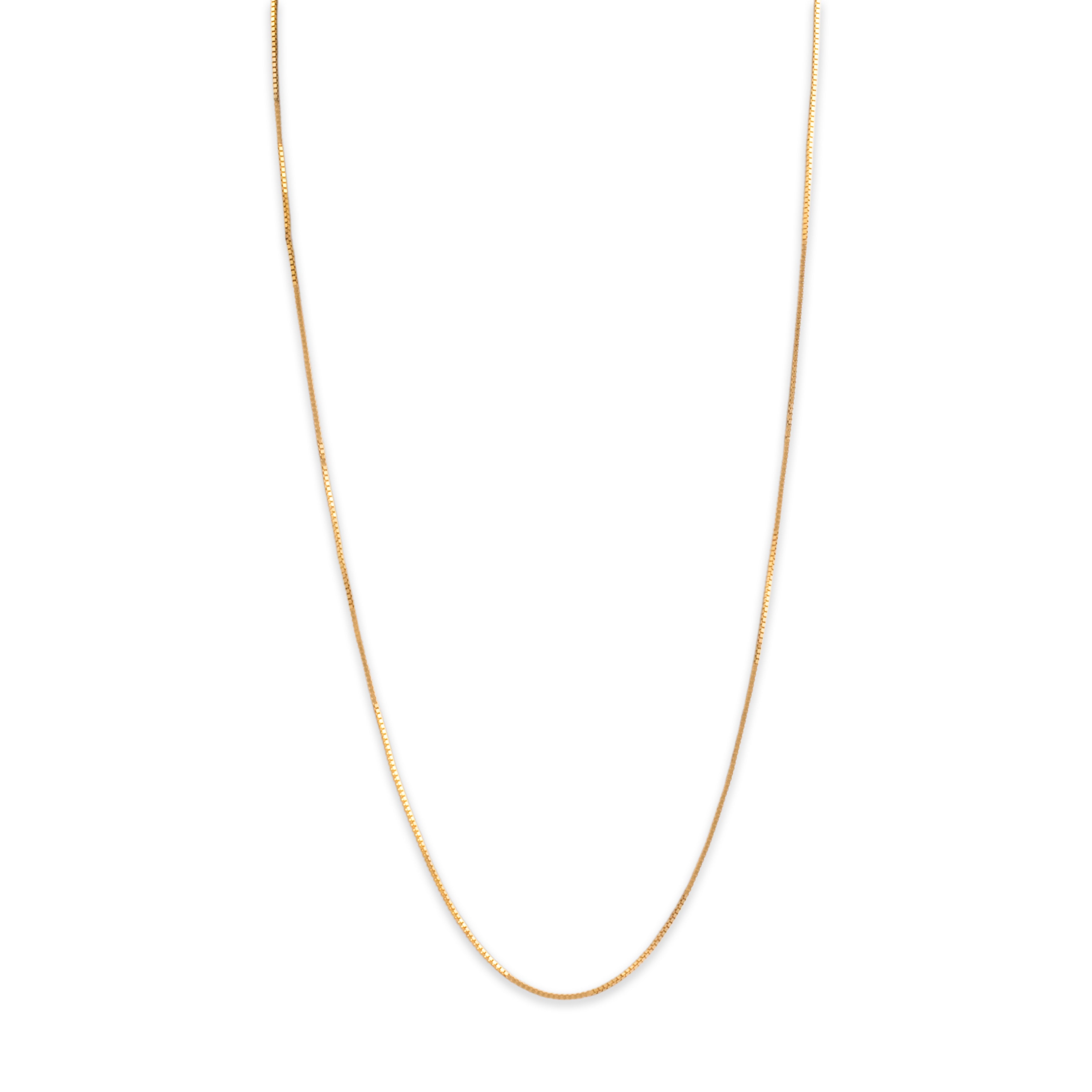 Vintage Italian 14k Yellow Gold .8mm Shining Everyday Box Chain - detail view #1