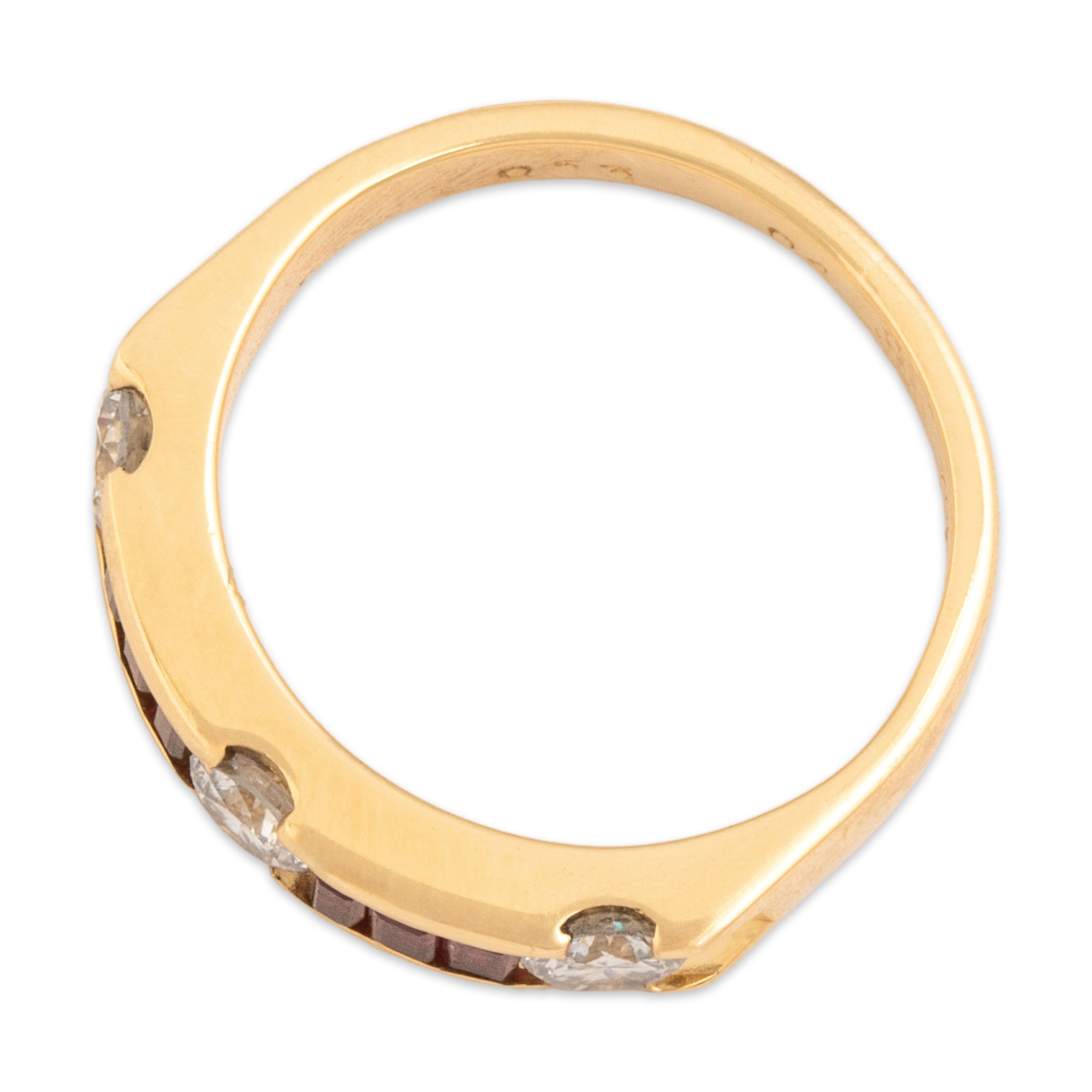 Vintage 18k Yellow Gold [Custom Carat] Fantastic Channel Band Ring - Overall view