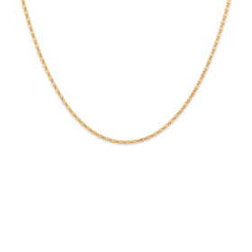 Vintage 14k Yellow Gold 1.3mm Mini Scroll Snail Link Chain 16"