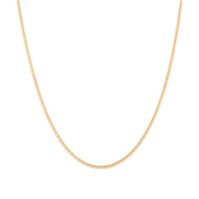 Vintage Italian 18k Yellow Gold Diamond-Cut 1.7mm Cable Chain 19.75"