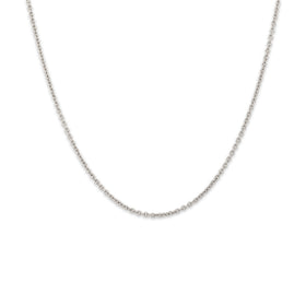 Estate Platinum Solid 1.5mm Cable Chain 21"