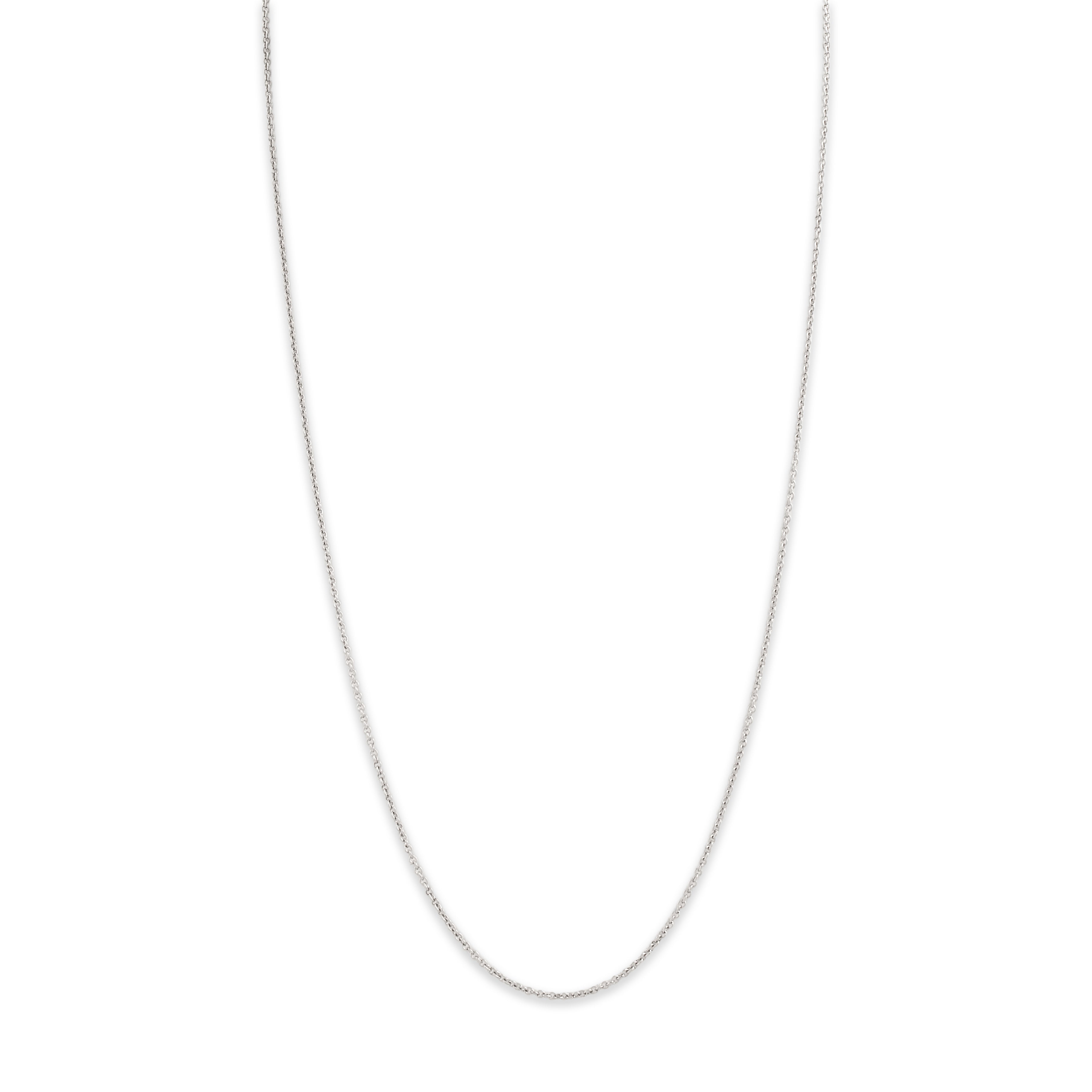 Estate Platinum 1.5mm Solid Cable Chain - detail view #1