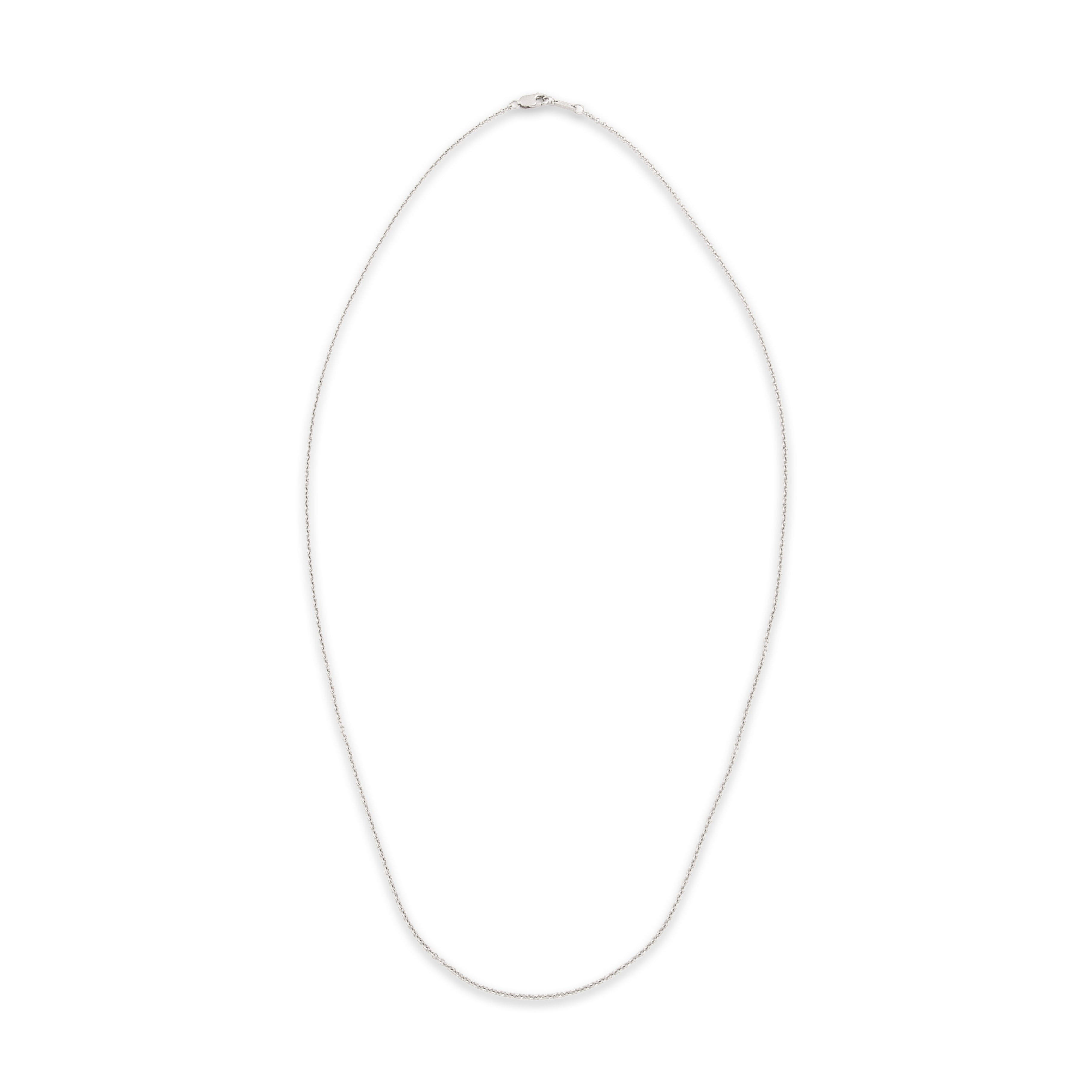 Estate Platinum 1.5mm Solid Cable Chain - Overall view
