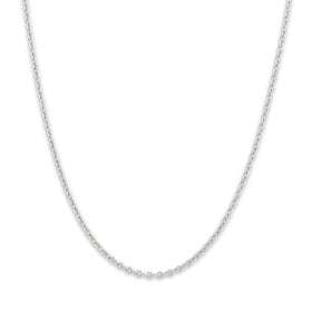 Estate Platinum Sleek Simple 2mm Cable Chain 21.5"