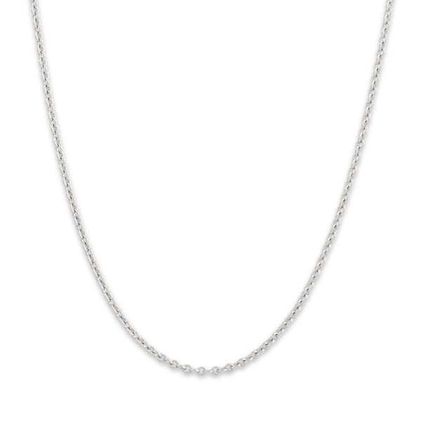Estate Platinum Sleek Simple 2mm Cable Chain 21.5
