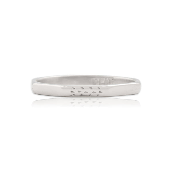 Antique Art Deco Platinum Alternating Faceted Eternity Band Ring 6.25
