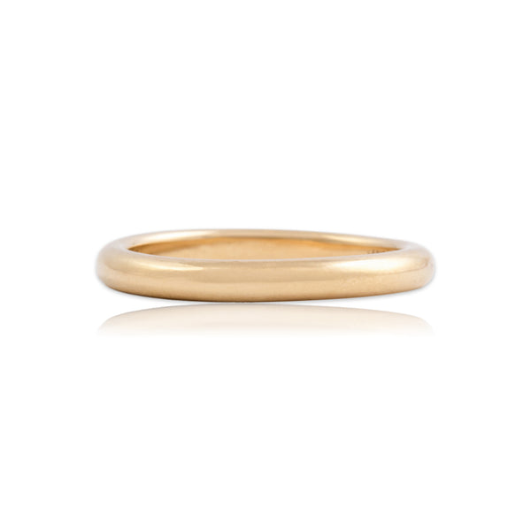 Vintage 14k Yellow Gold Classic Simple Domed Band Ring 7.25