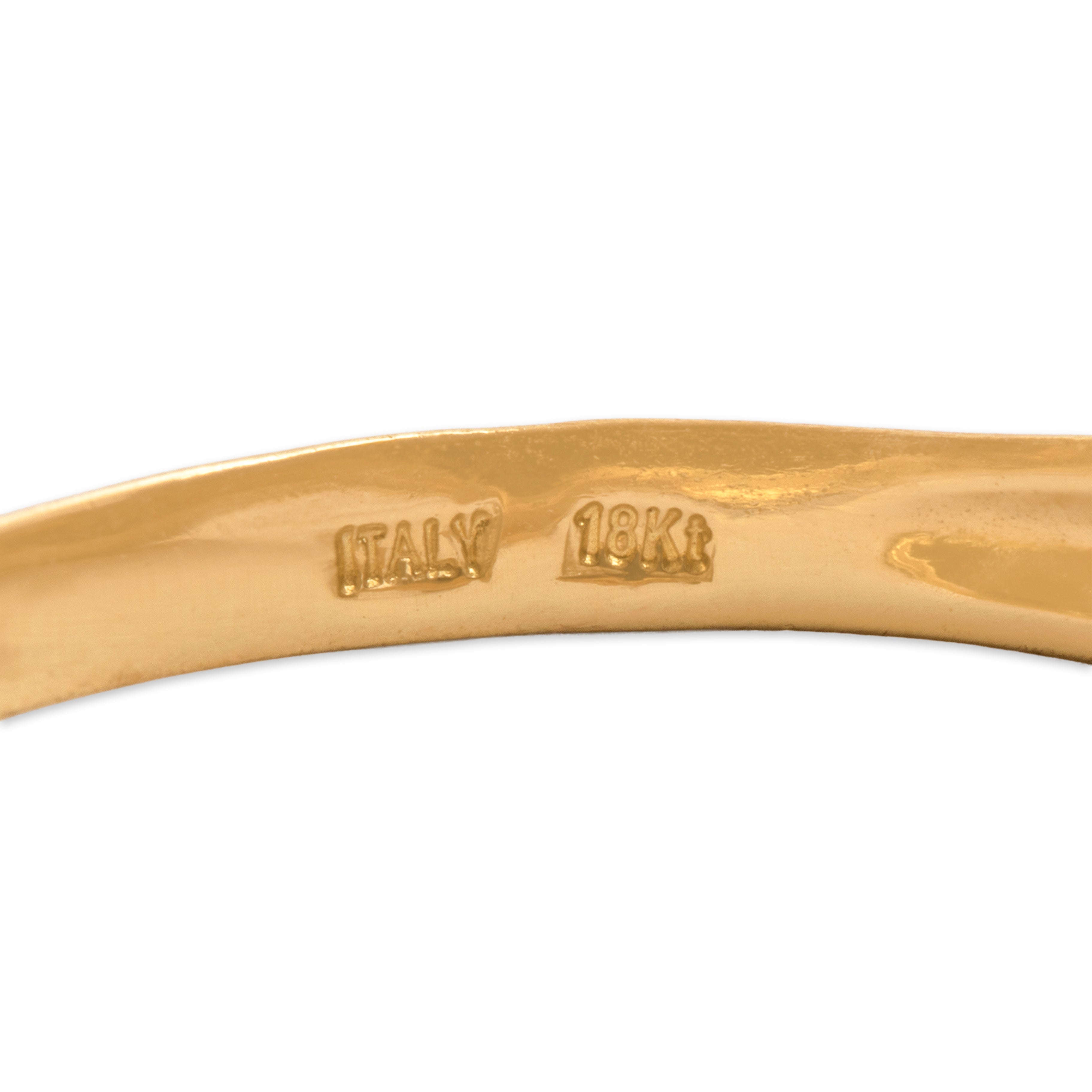 Estate Italian 18k Yellow Gold Chic Satin Wave Band Ring 7.00