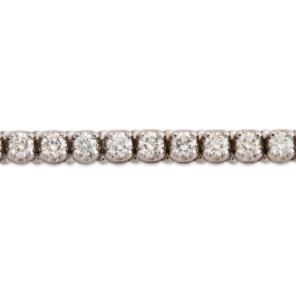 Estate 14k White Gold Diamond 5ct Tennis Line Bracelet 6.5
