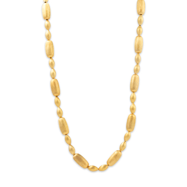 Dazzling Vintage 14k Yellow Gold Satin Finish Necklace 23