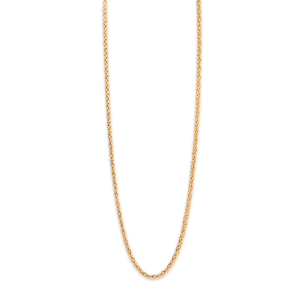 Vintage Italian 14k Yellow Gold Byzantine Link Chain Necklace 30