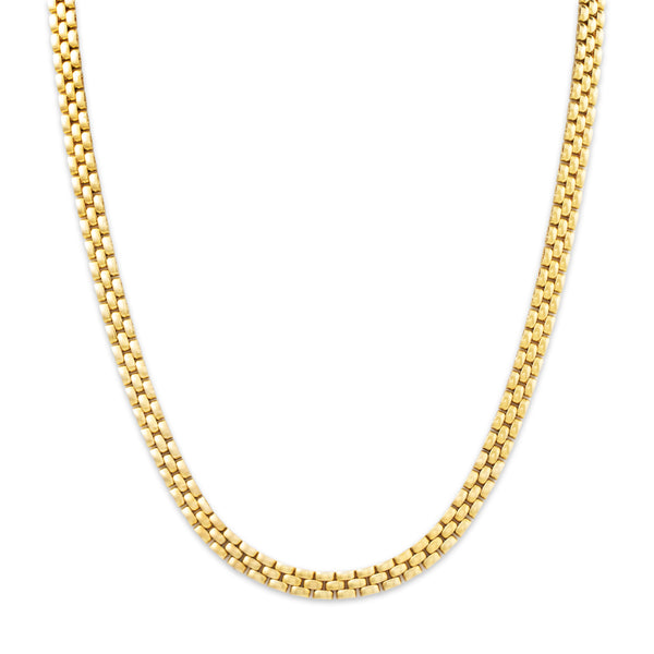 Vintage Outstanding 18k Yellow Gold Bismark Chain Necklace 16