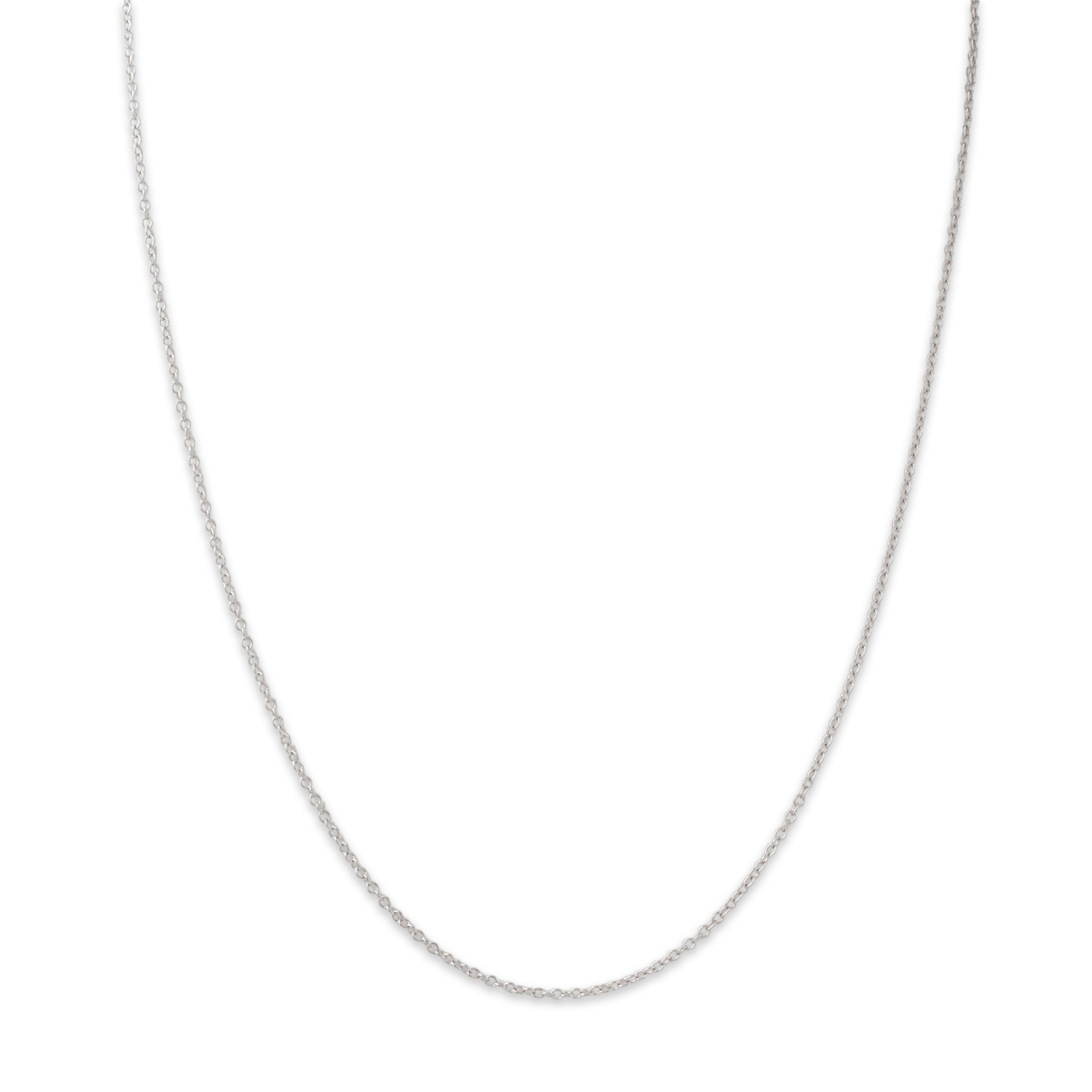 14k White Gold Cable 1.3mm Chain 16-18