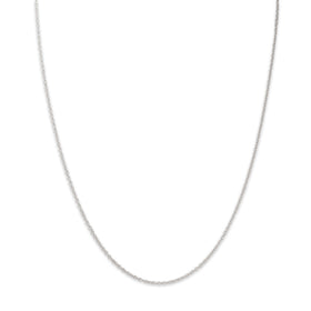 14k White Gold Cable 1.3mm Chain 16-18"