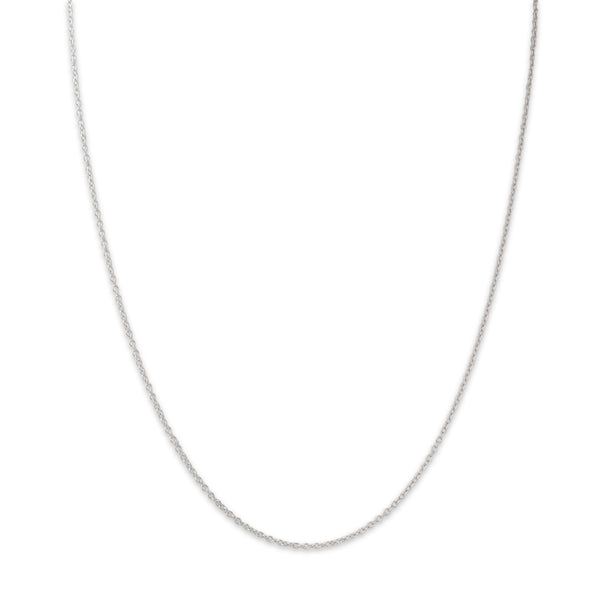 14k White Gold Cable 1.3mm Chain 16-18
