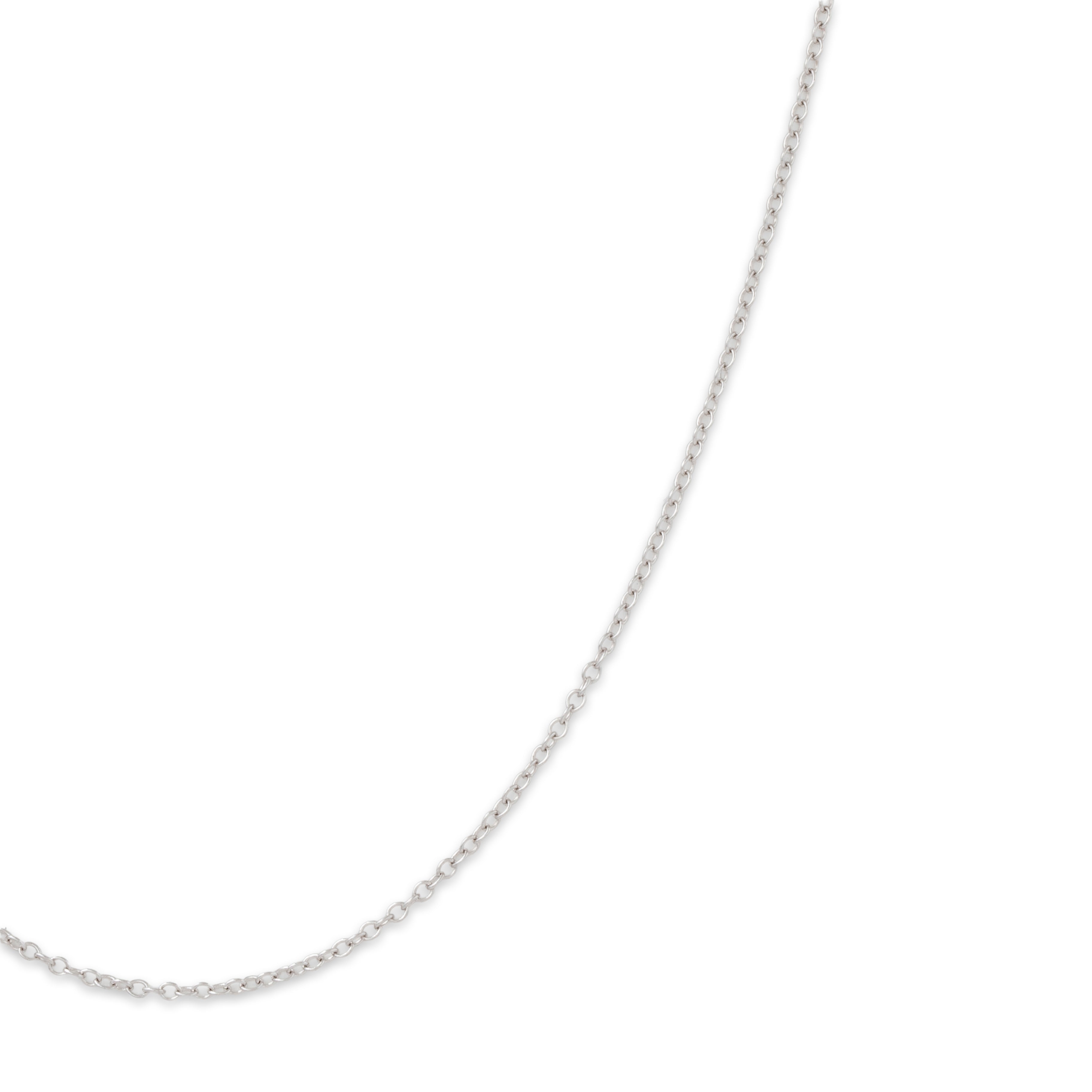 14k White Gold Cable 1.3mm Chain 16-18