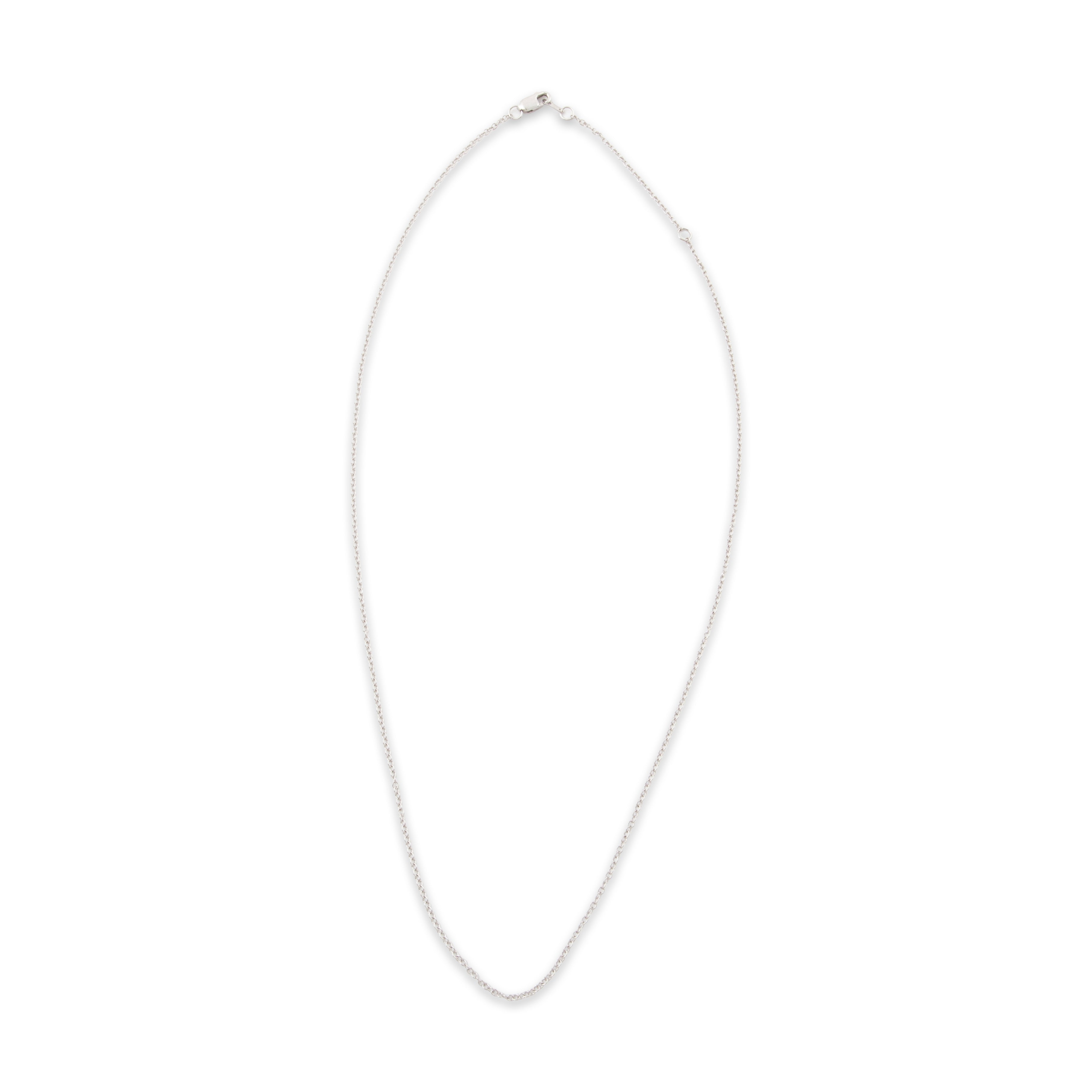 14k White Gold Cable 1.3mm Chain 16-18