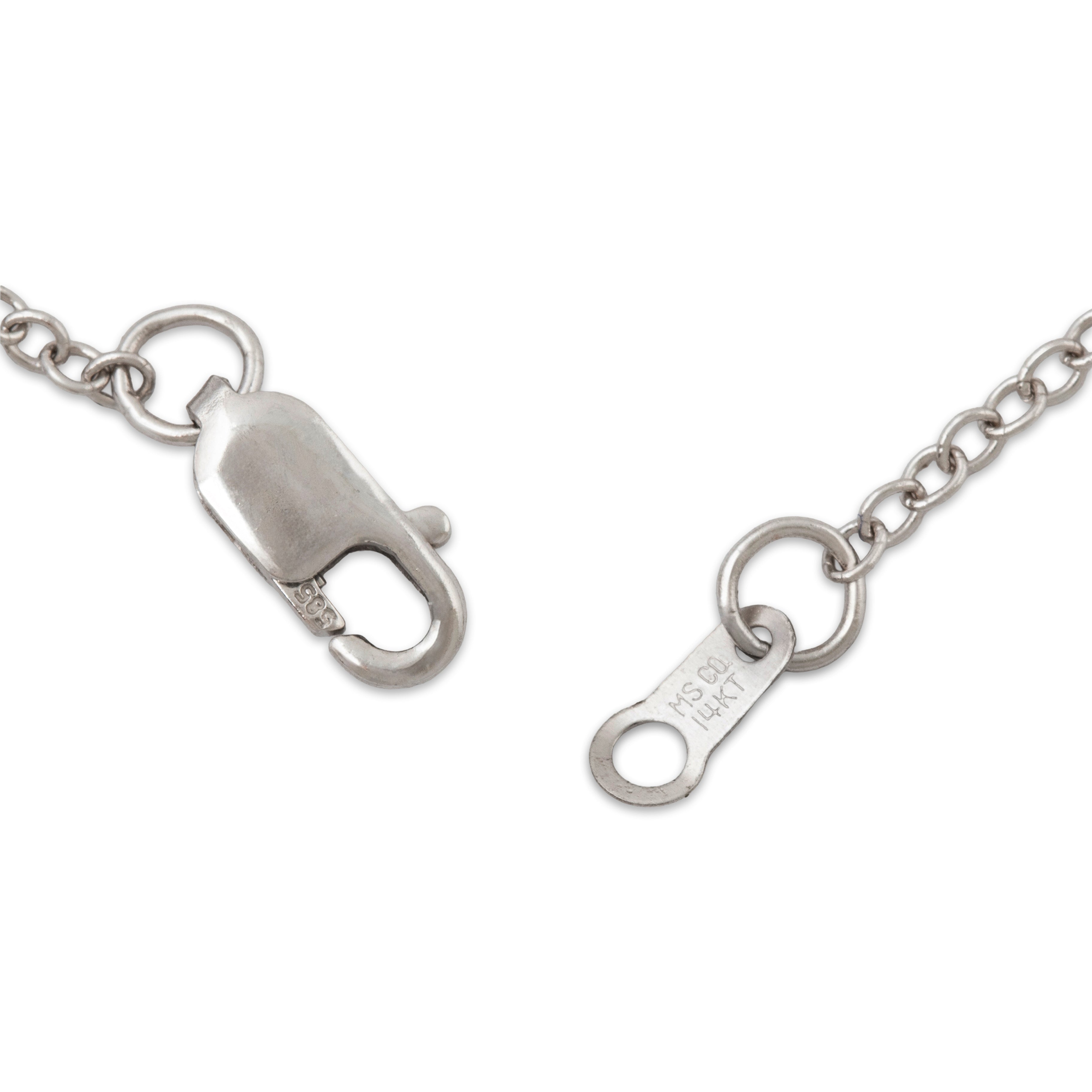 14k White Gold Cable 1.3mm Chain 16-18