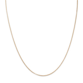 14k Yellow Gold Cable 1.3mm Chain 16-18"