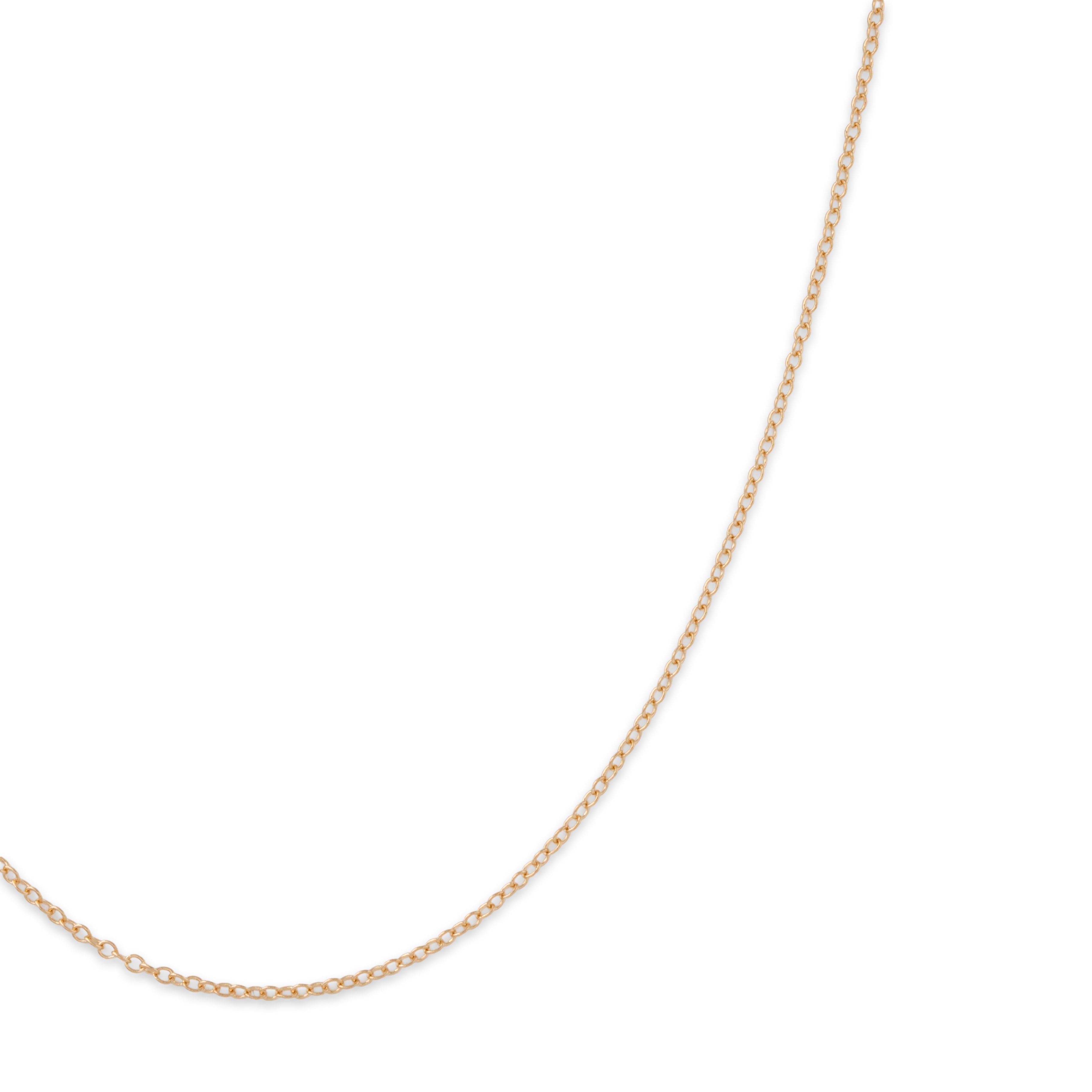 14k Yellow Gold Cable 1.3mm Chain 16-18