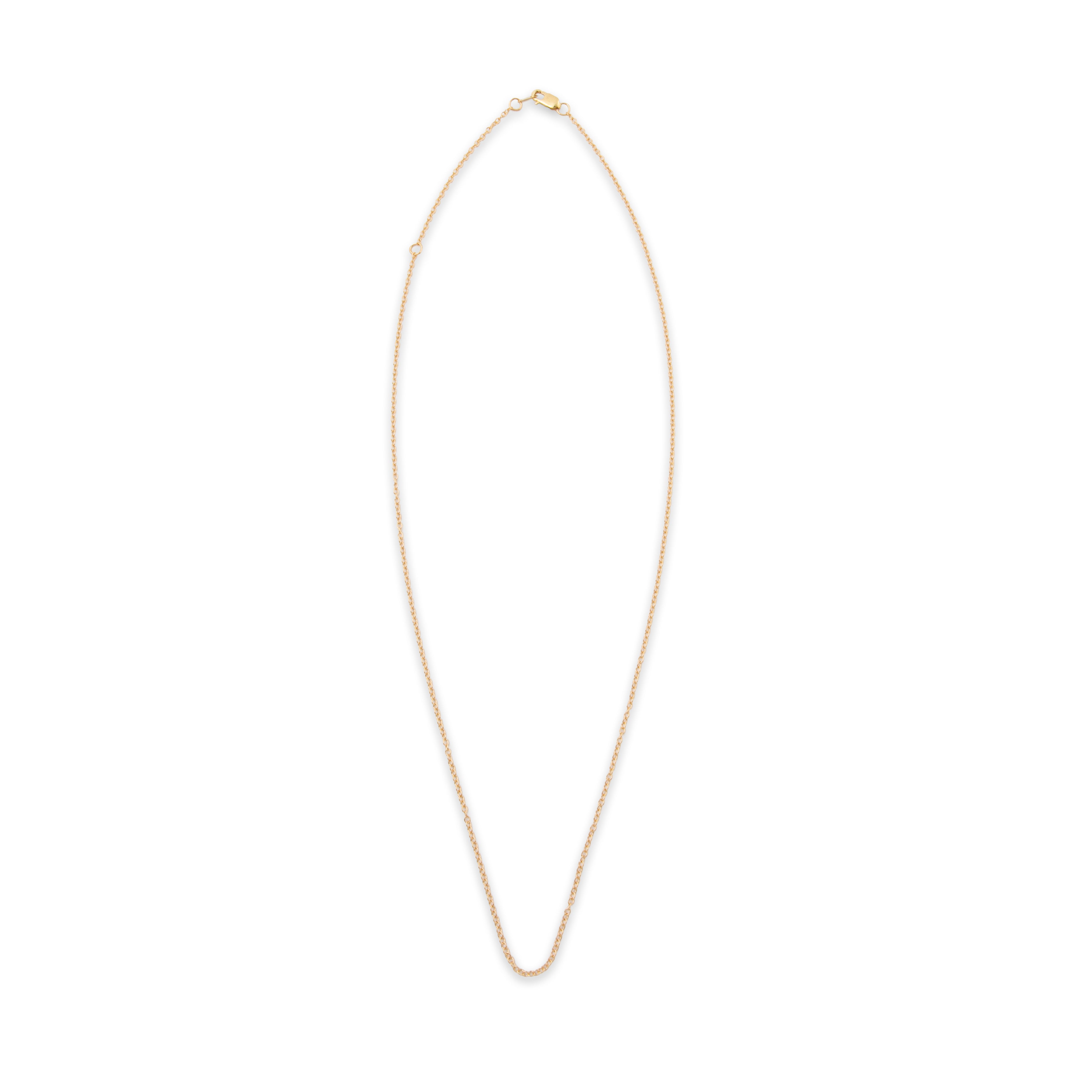 14k Yellow Gold Cable 1.3mm Chain 16-18