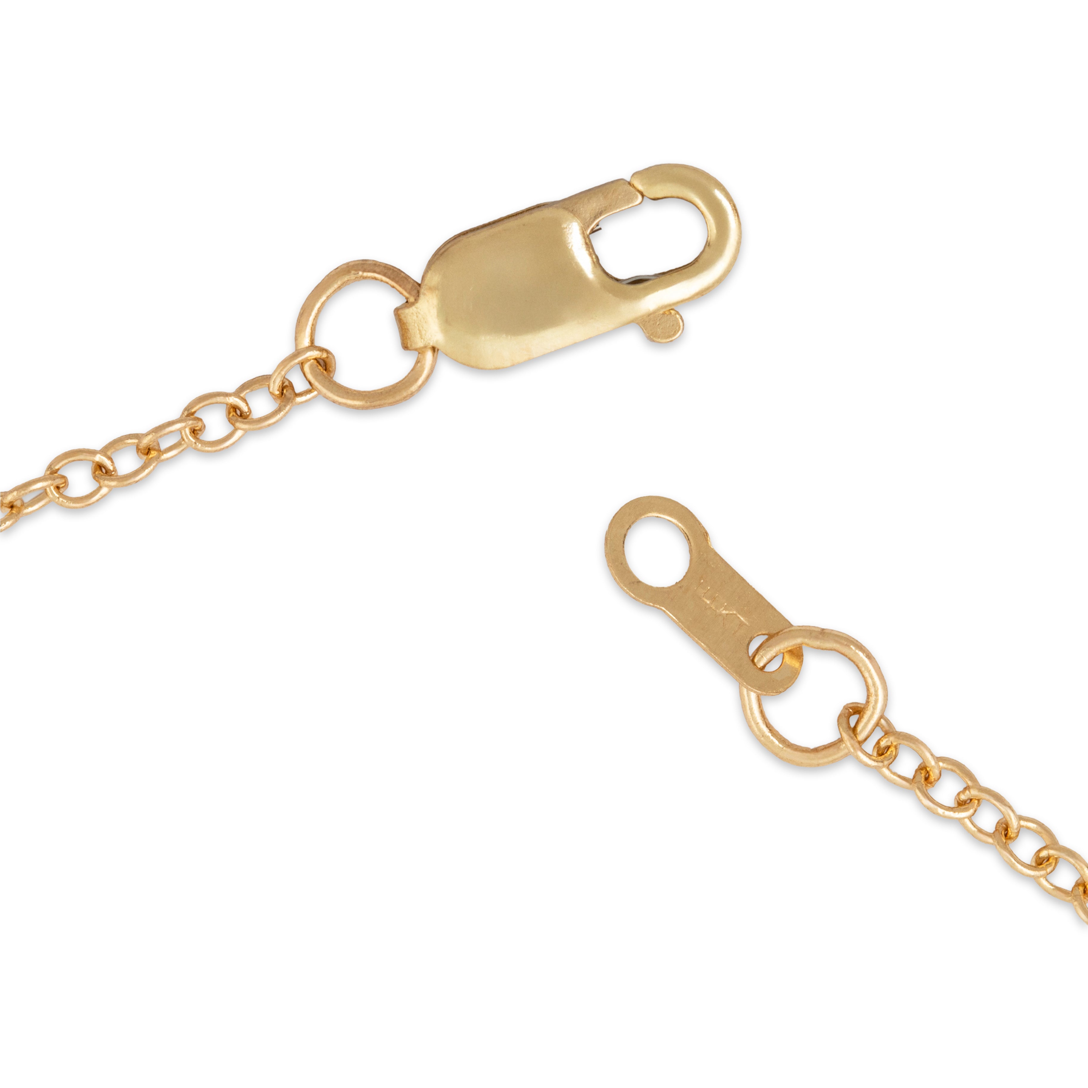Estate 14k Yellow Gold Cable Chain Necklace 16"-18"