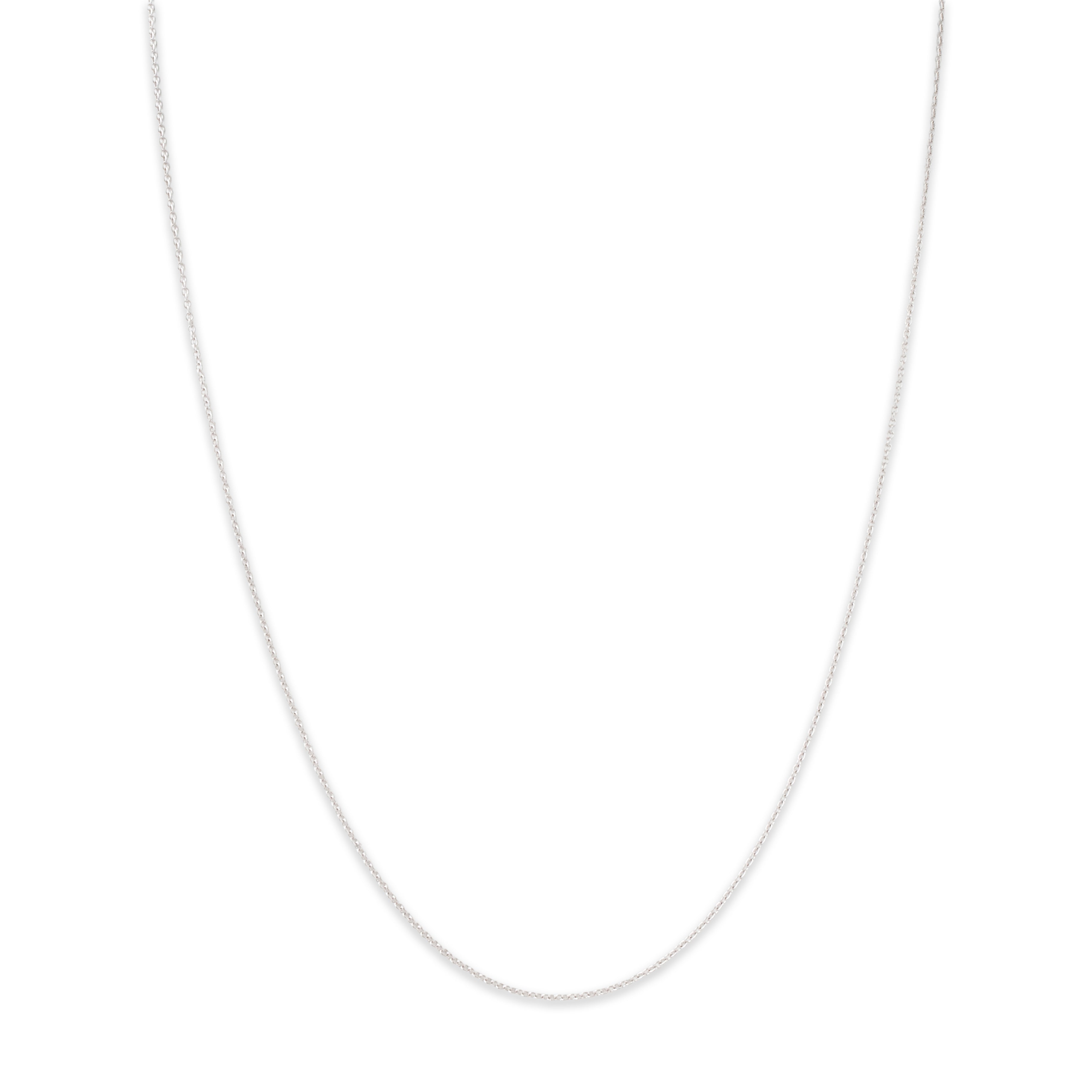14k White Gold Cable 1mm Chain 16-18