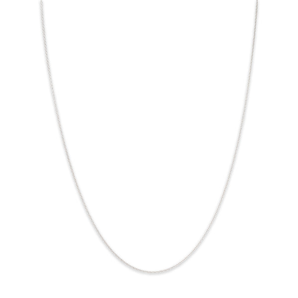 14k White Gold Cable 1mm Chain 16-18