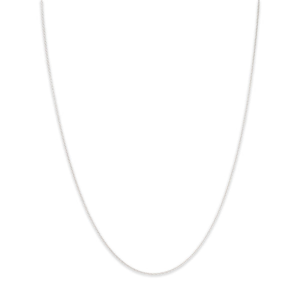 Estate 14k White Gold Cable Chain Necklace 16