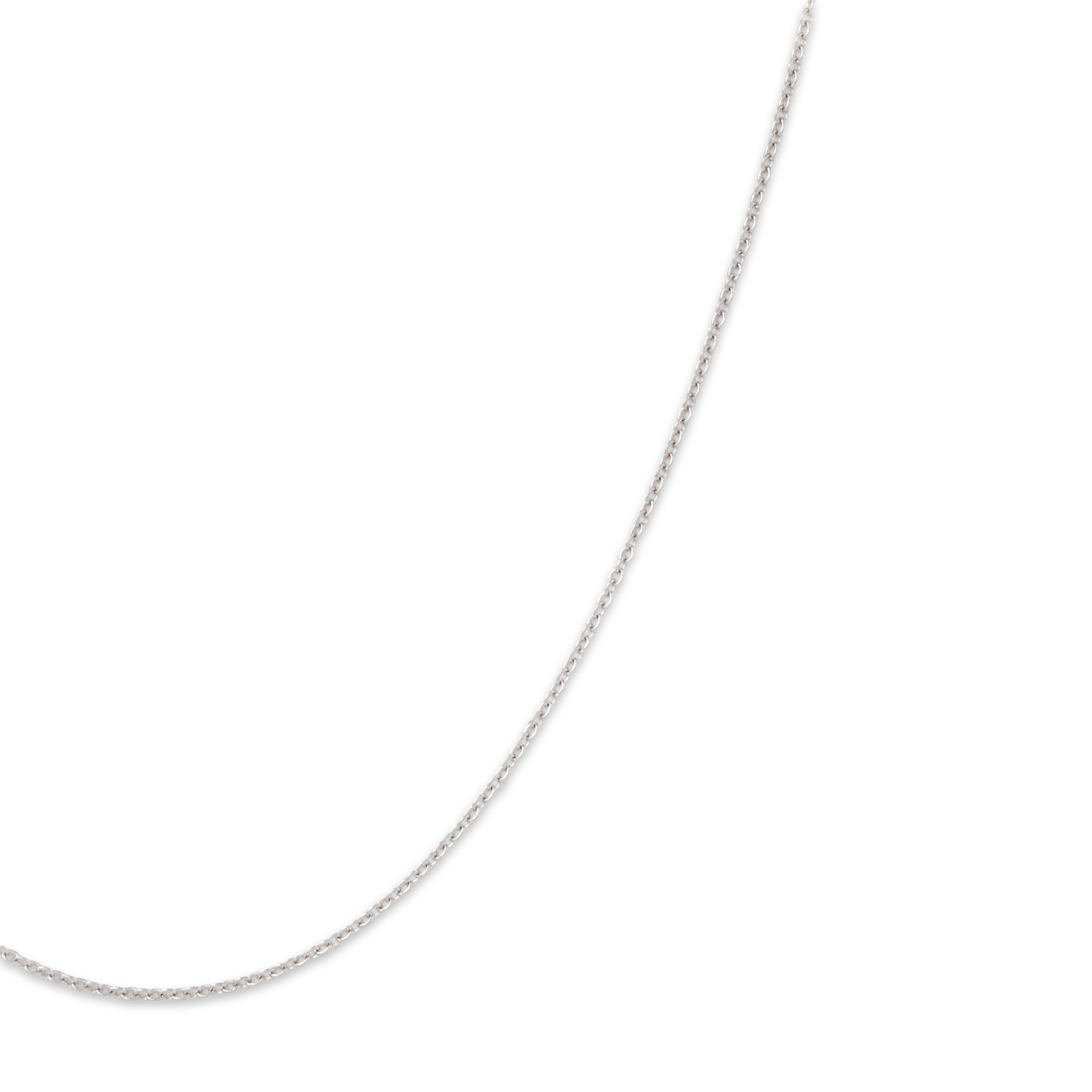 14k White Gold Cable 1mm Chain 16-18